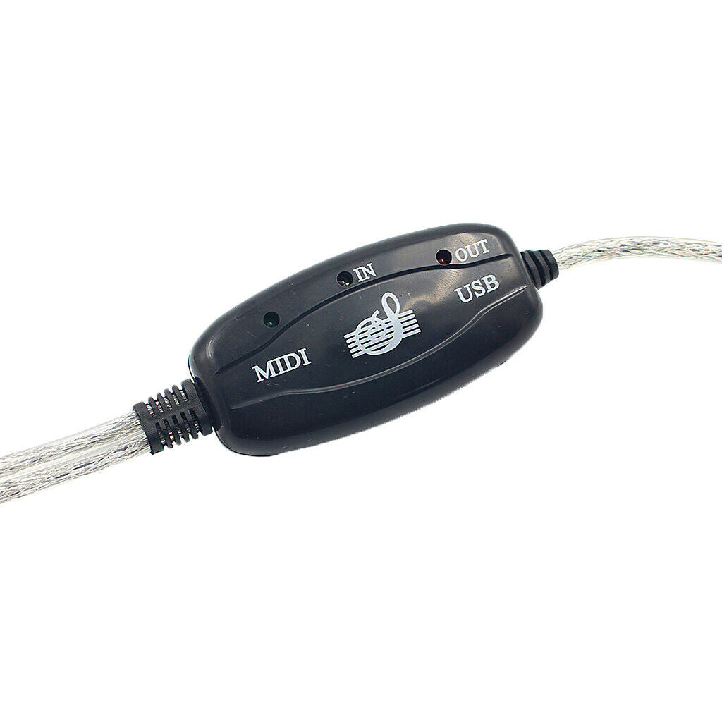 2x USB IN-OUT MIDI Interface Cables