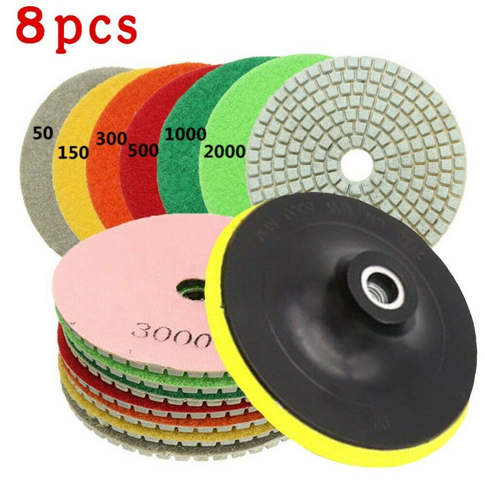 8Pcs Industrial Polishing Pad Equipment Marble Water Polishing Pad Concrete