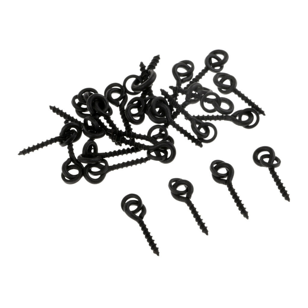 25pcs Carp Boilie Bait Screw Fishing Lure Ring Swivels