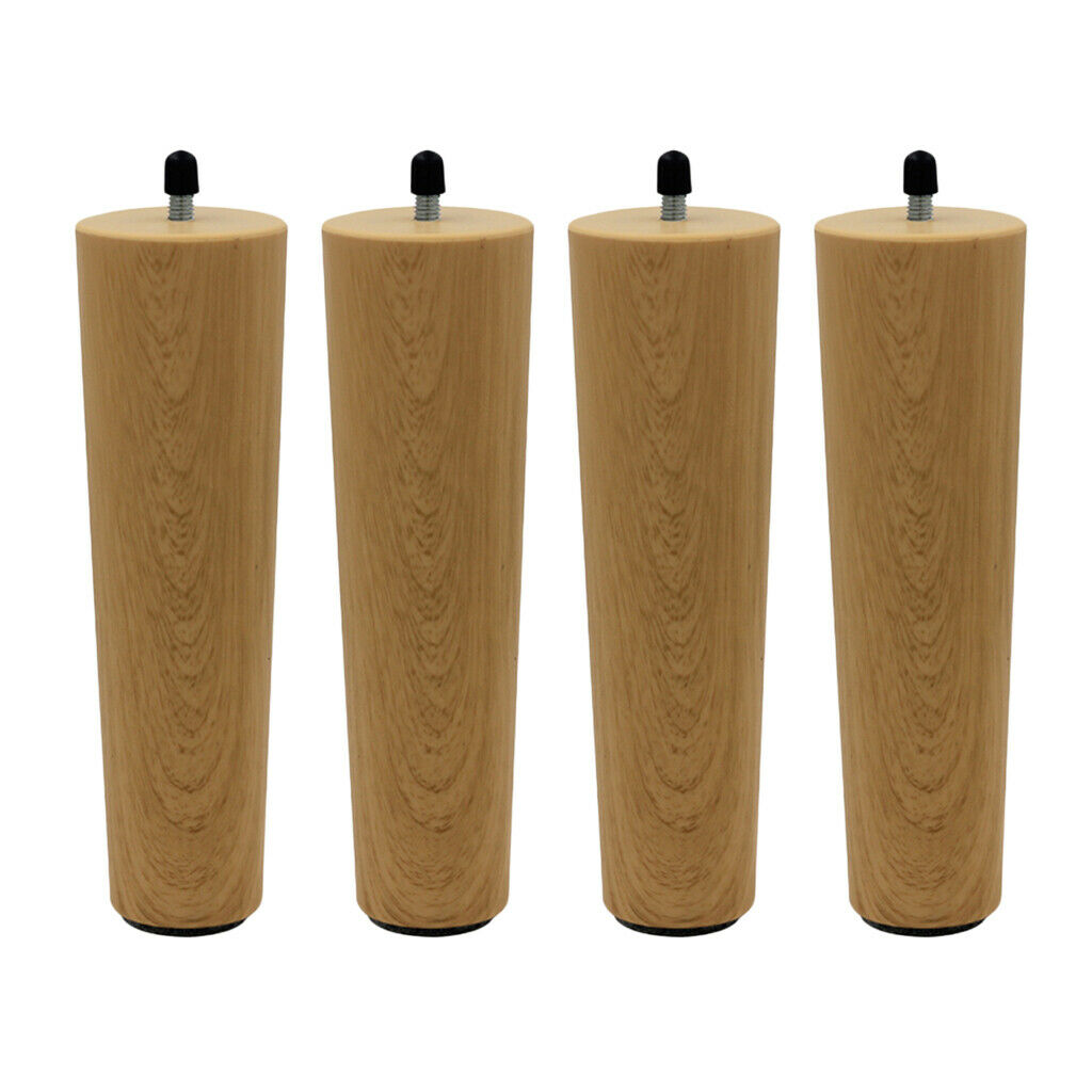 4pcs Round Wood Sofa Legs Finished  Replacement Legs Universal for Coffee Table