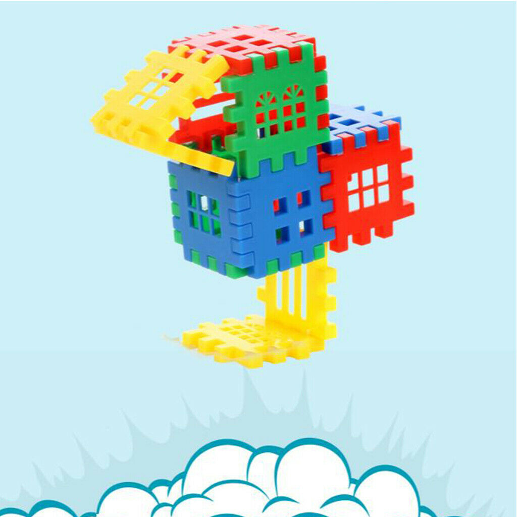100X Building Blocks Toys for Educational Kids Gifts DIY City House Roof