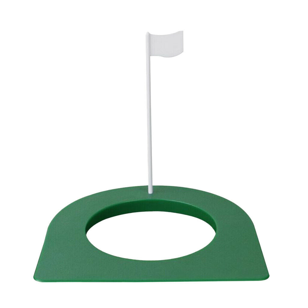Golf Premium Putting Cup with Flag Practice Training Aids Green White