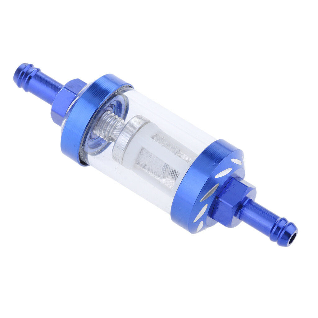 Blue CNC Motorcycle Removable Glass  for 8mm 5/16" Pipe