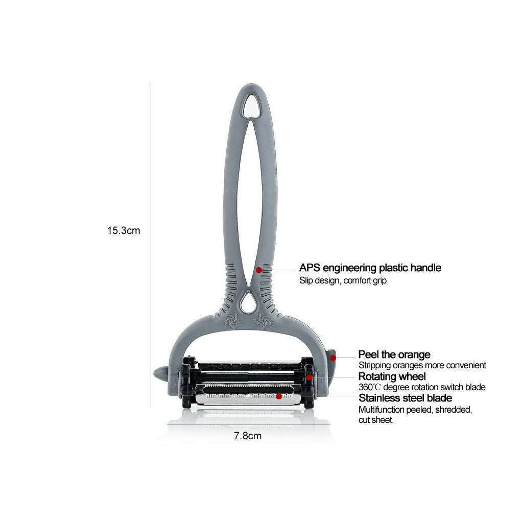 Stainless Steel Rotary Potato Peeler Vegetable Fruit Slice.l8