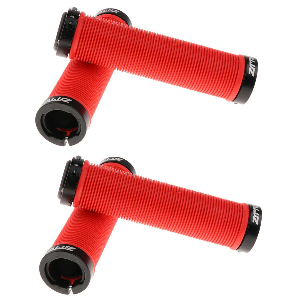 4 Anti-slip Gel  Handlebar Grips MTB BMX Fix Gear Bike Double Lock-on