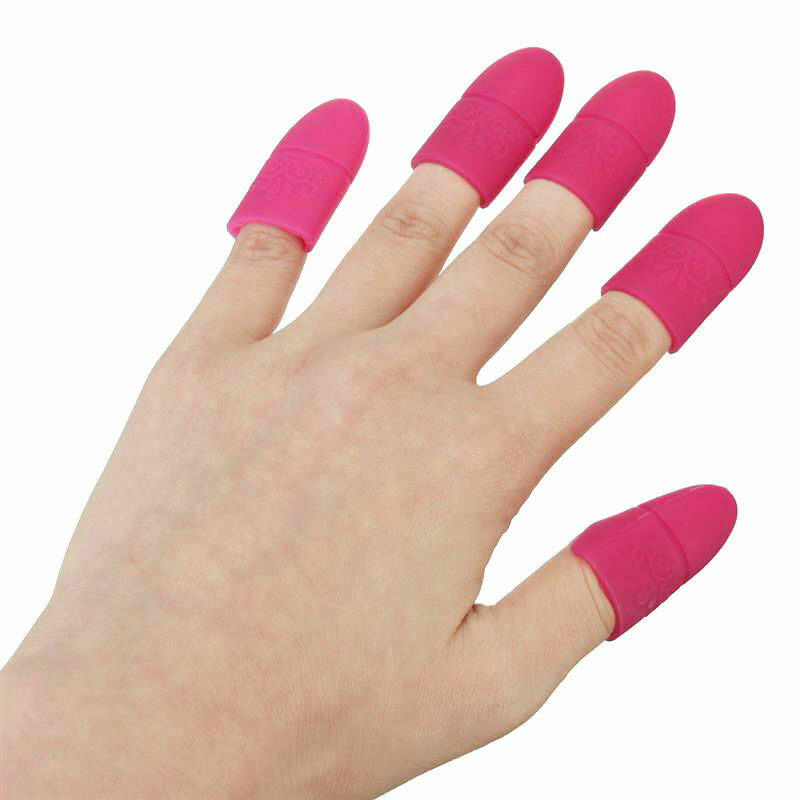 10PCS/Set Silicone Nail Soak Off UV Gel Art Polish Remover Wrap Clip Caps