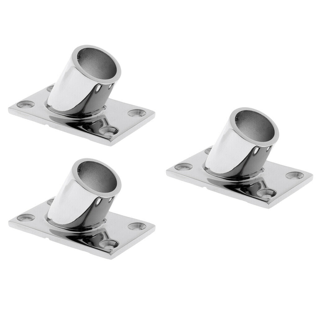 3pcs Pcs Stainless Steel Handrail Square Stanchion