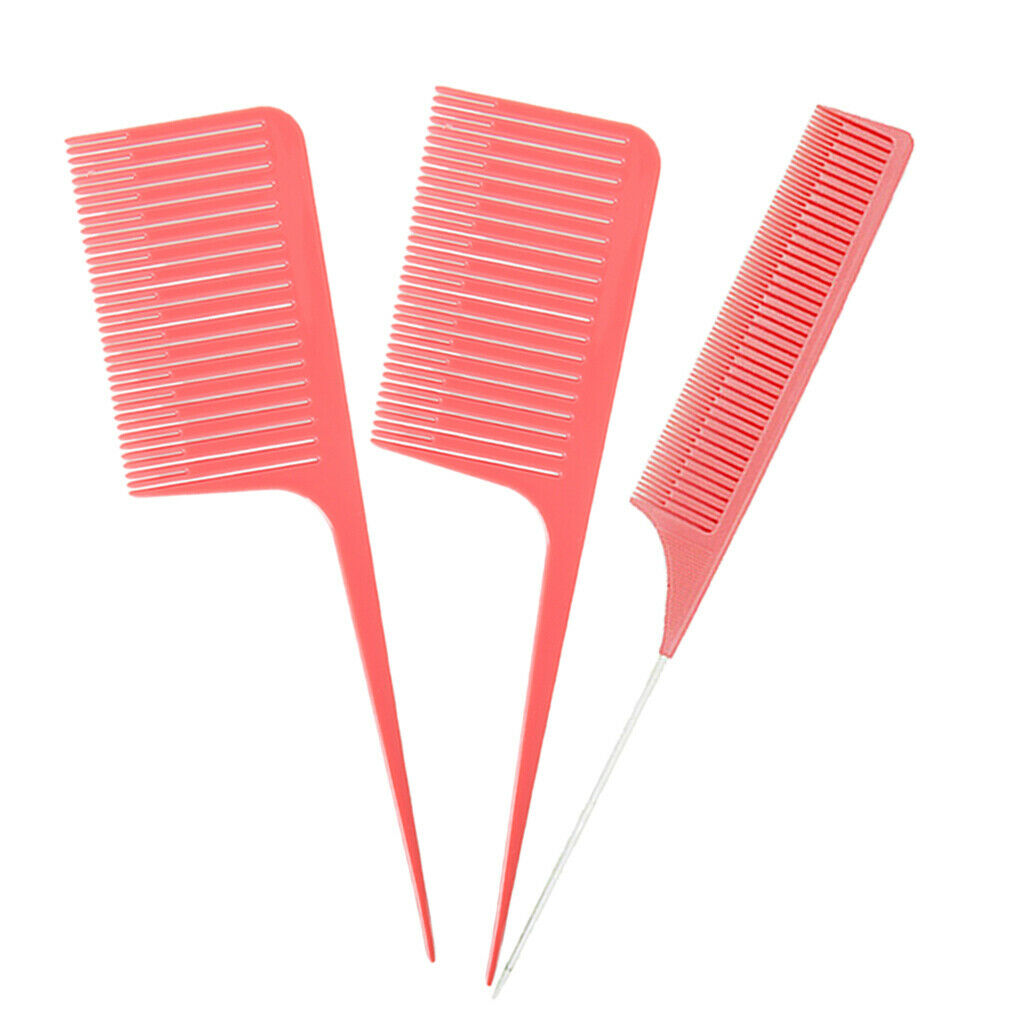 3x Professional Fine Weave Highlighting Foiling Hair Comb Dyeing Hair Tool