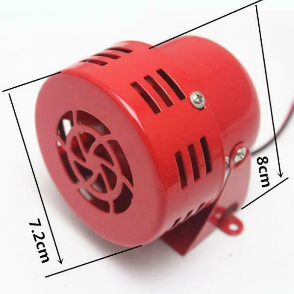 Car RV Motorcycle Electric Driven Air Raid Siren Horn Alarm Loud Sound