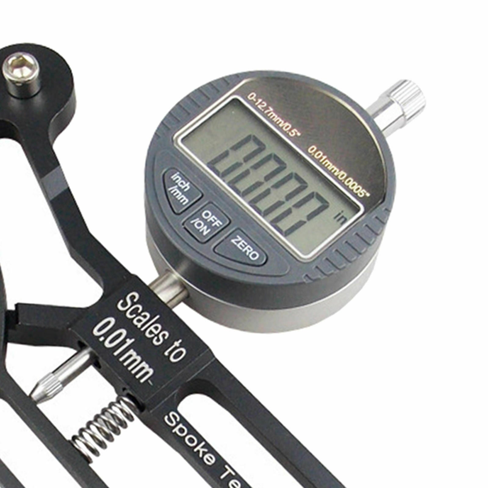Bike Spoke Tension Meter Deluxe Bicycle Spoke Tensiometer Watch Wheel Tool Black