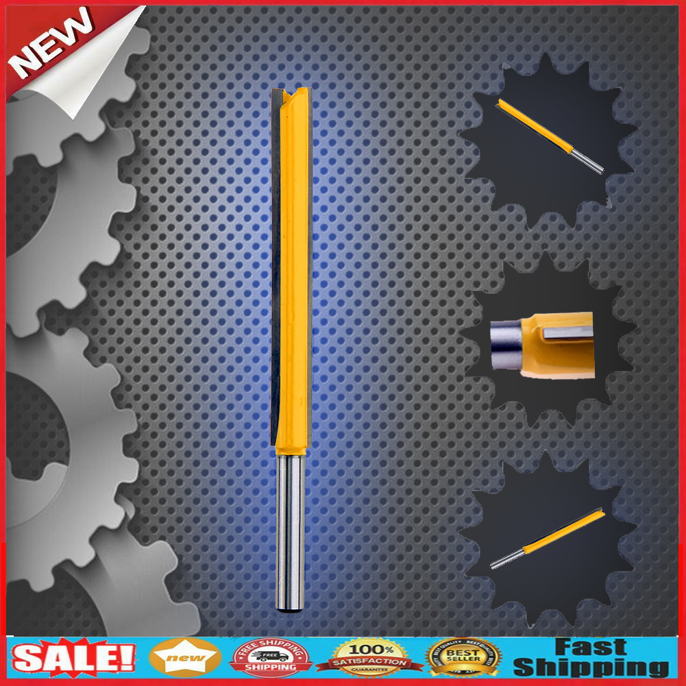1/4x3/8x76 Long Straight Router Bit 1/4 inch Shrank Extension Edge Cutter @