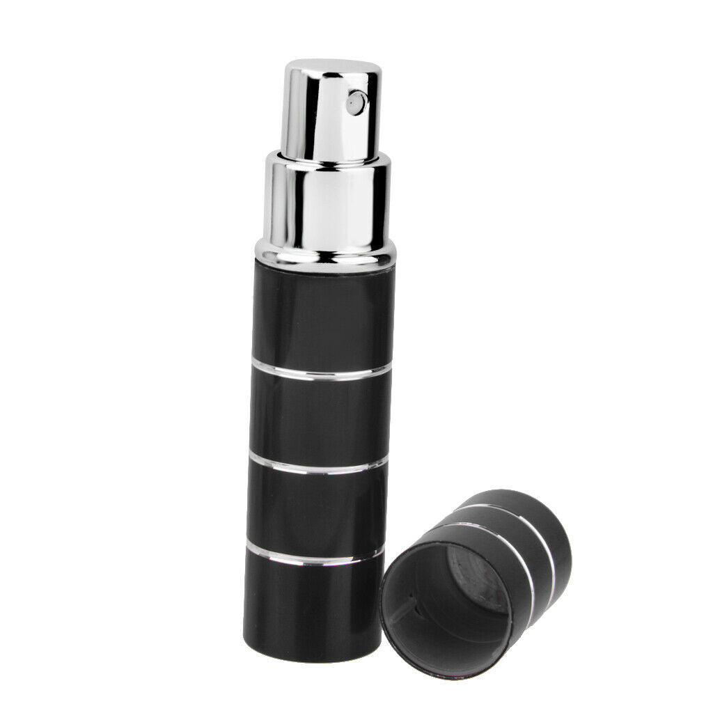 Portable Refillable Perfume Atomizer Bottle Empty Sprayer Container Black