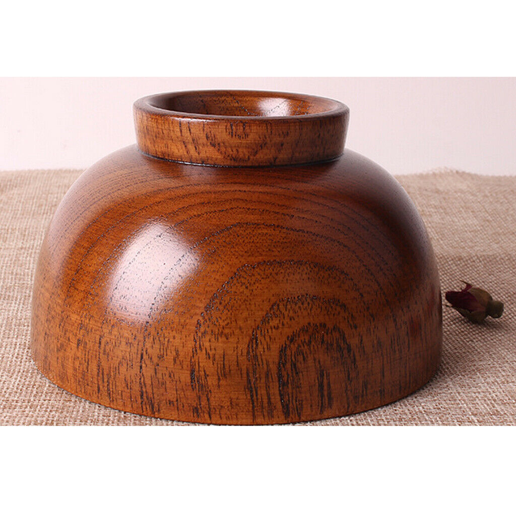 2pcs Wooden Kids Soup Bowl Tableware Snack Container Food Serving Bowl
