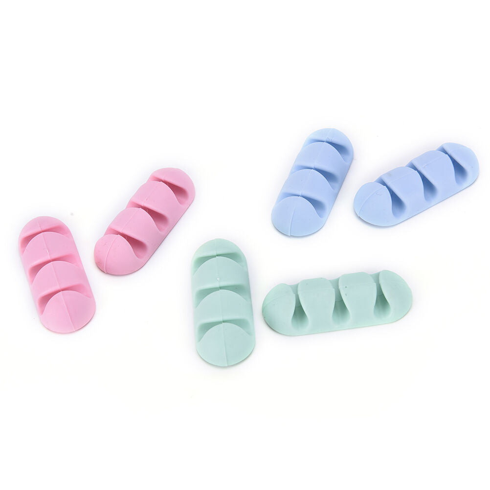 2PCS/Set Multifunction Earphone Cord Winder Cable Organizer Clips Pi.l8