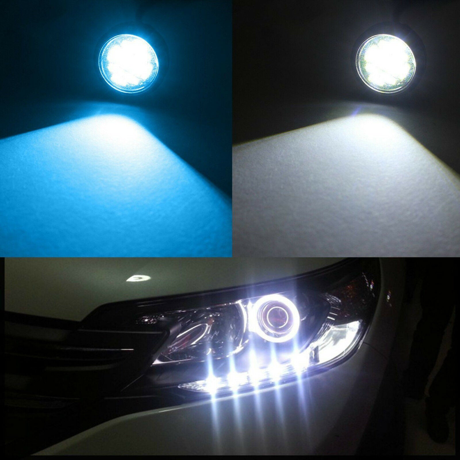 10pcs White LED Eagle Eye Light 12V 15W Daytime Running DRL Backup Car Rock Lamp