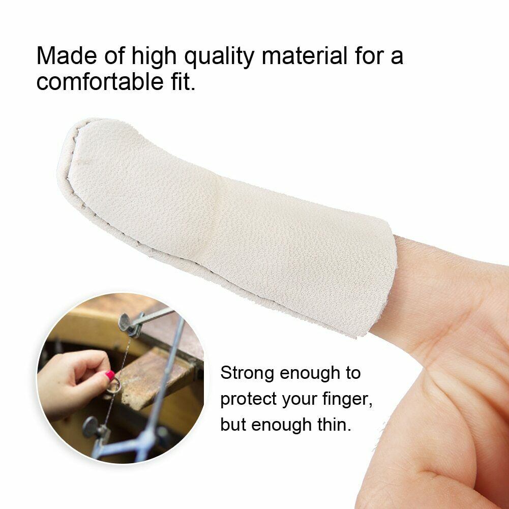 5pcs/Pack Leather Thumb Guards Jewelry Making Metal Polishing Finger Protectors