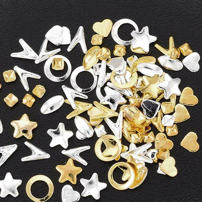 Nail Art Studs Star Ring Circle Heart Pattern Metal Sheet Nail Art Decorations