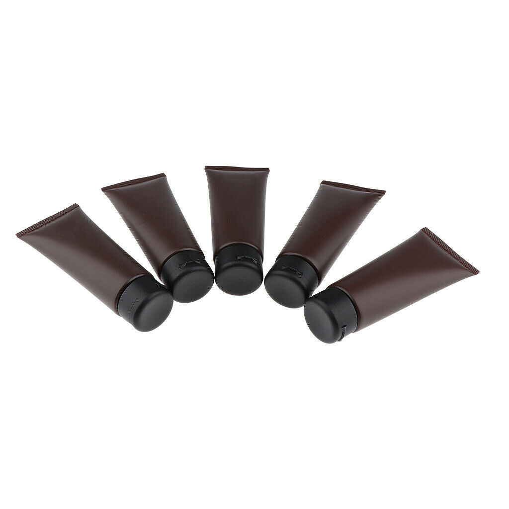 5 Pieces 100ml Soft Flip   Plastic Empty Squeeze Tube Cosmetic Face Wash Gel