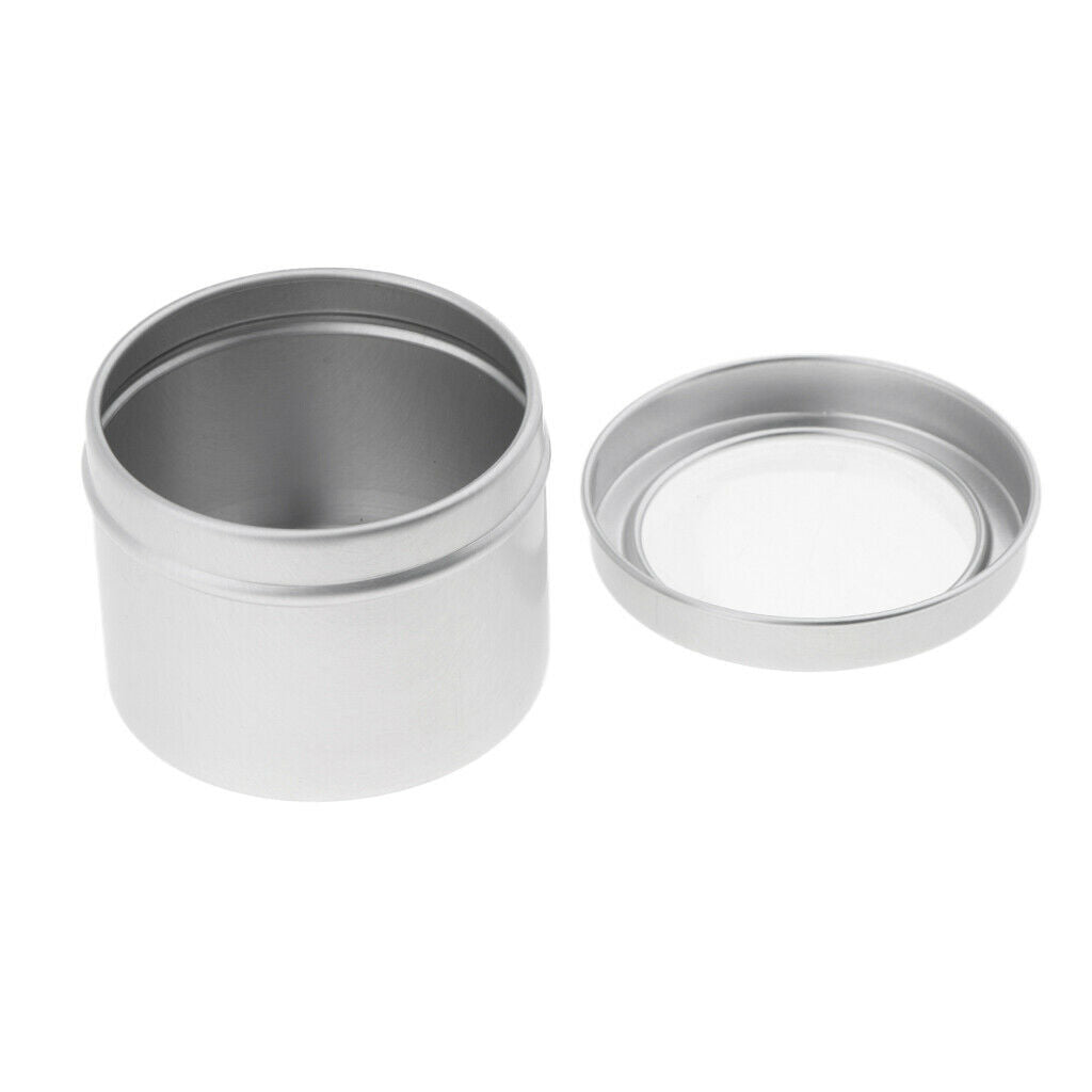 20pcs 60/100ml Empty Aluminium Cosmetic Pot Lip Balm Jar Tins With Clear Lid