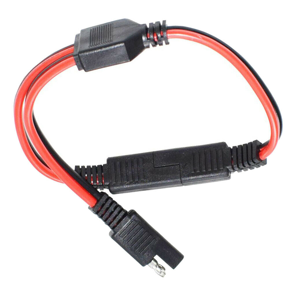 DIY 1 to 2 14 AWG 2 Pin SAE to SAE Power Extension Cable Adapter Connector