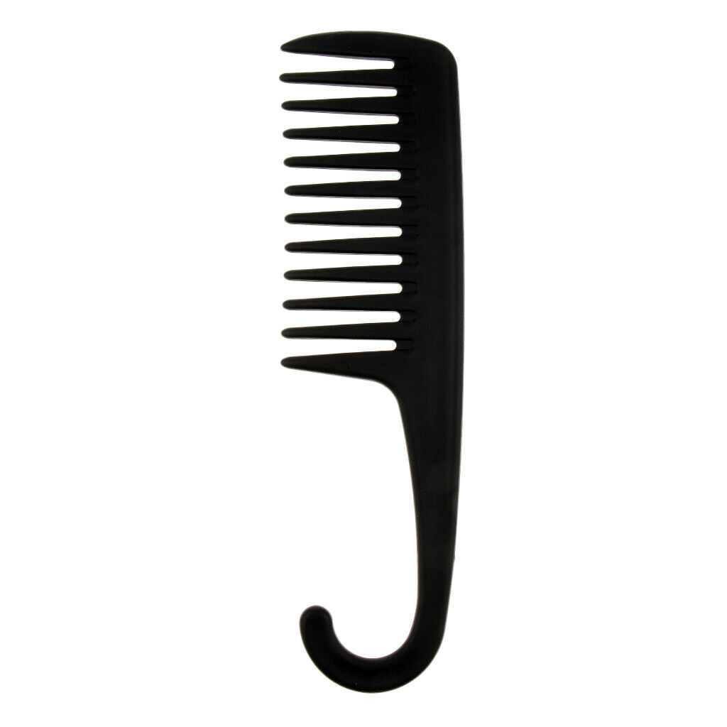 Shampoo Shower Wide Teeth Comb, Black
