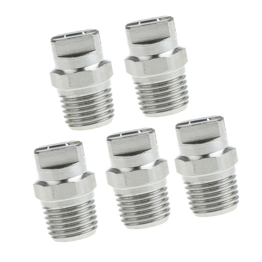 5 Pack High Pressure Spray Nozzle 1/4" Sprayer Fan Nozzles Pressure Washer