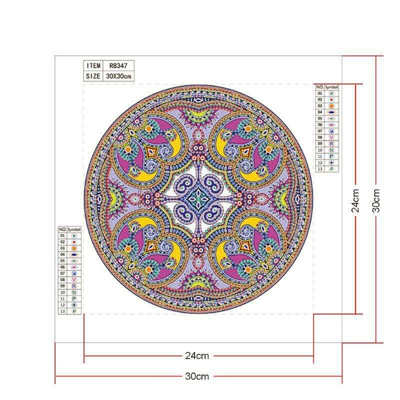 Circle 5D Special Shaped Diamond Painting Embroidery Needlework Rhinestone Cross