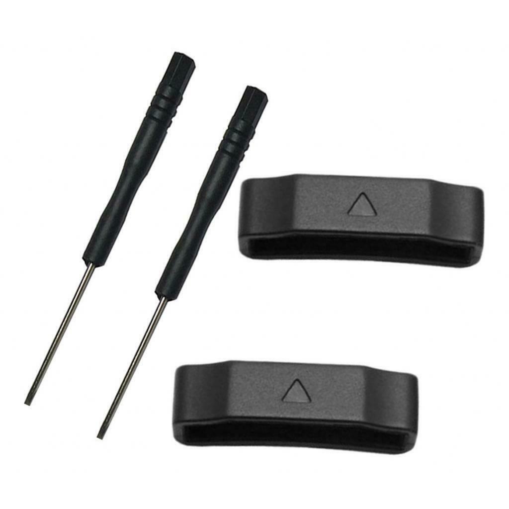 2Pcs 26mm Watch Fastener Ring Band Security Loop Holder for Garmin HR Black