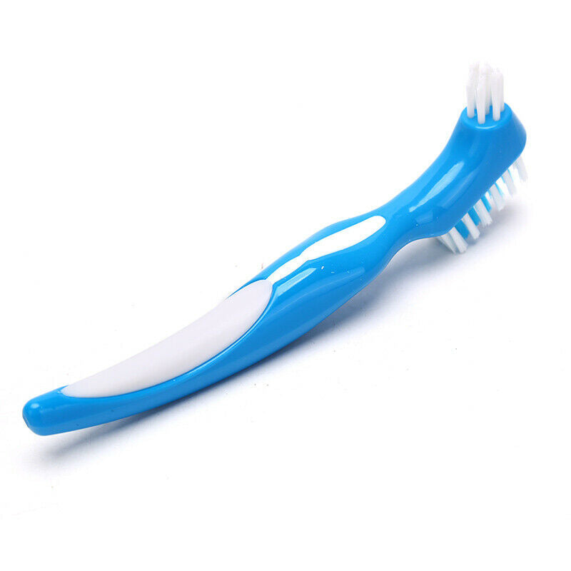1PCS Denture Brush Non-slip Handle Dual-Head False Teeth Toothbrush DentureA KX