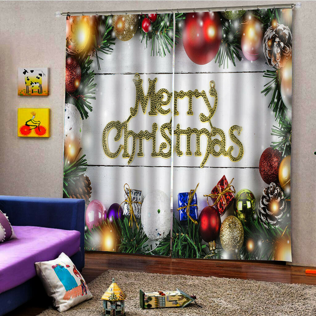 Window curtain panels christmas curtains living room bedroom decor curtains