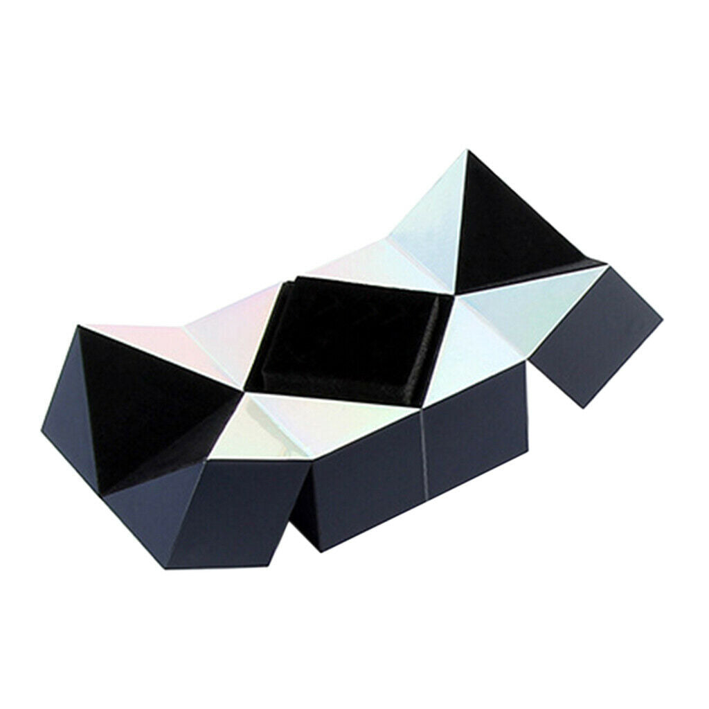 Glamour Jewelry Box Folding Square Ring Box Marriage Jewelry Gift Case