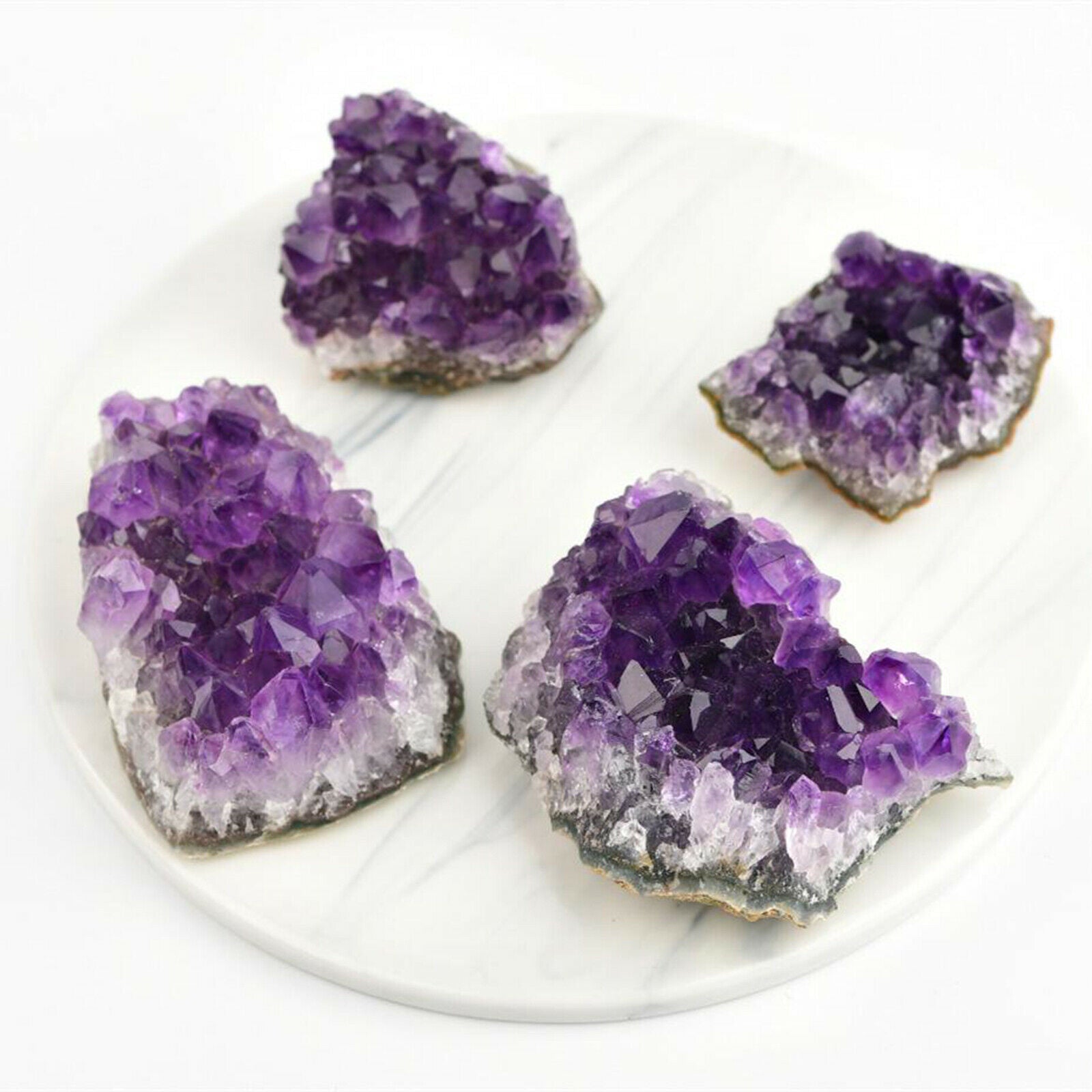 Natural Amethyst Quartz Geode Druzy Cluster Specimen Gem Pure Aura 40-50g