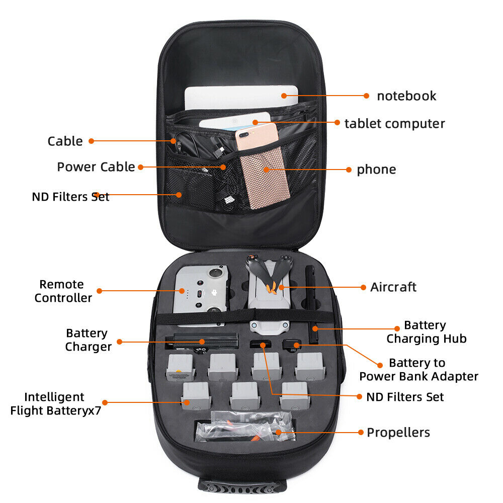 Fiber Hardshell Backpack Waterproof Bag For DJI Air 2S/ Mavic Air 2