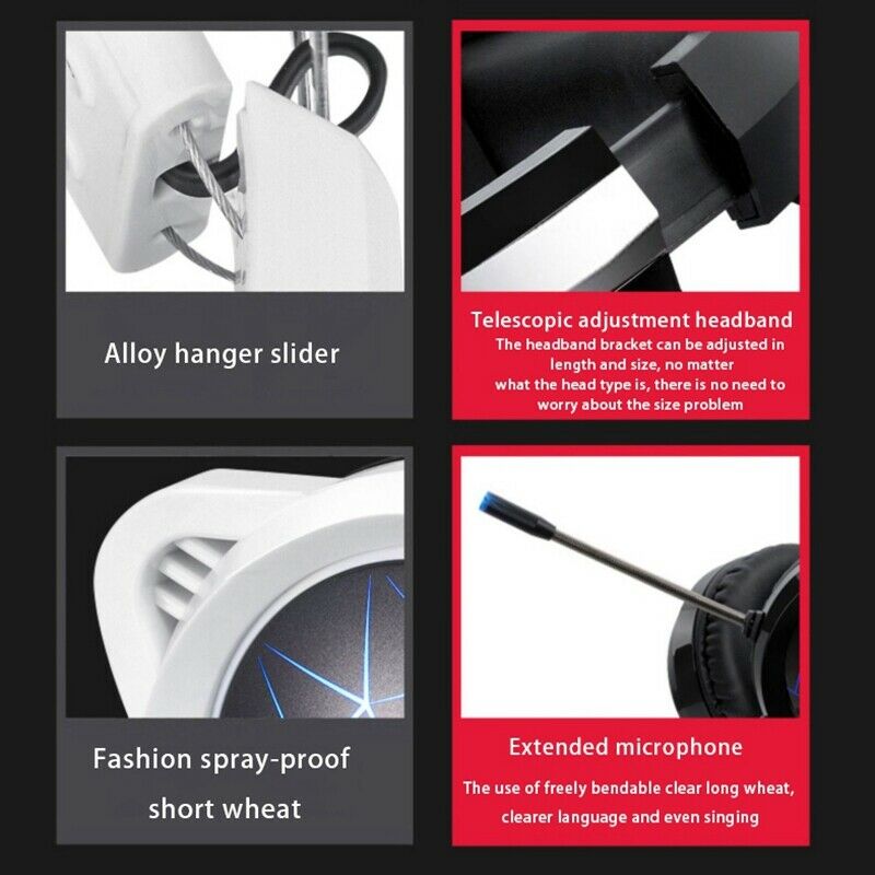 N1 Headset Desktop Gaming Game Student Audio Wired Microphone Computer HeadsS7L8