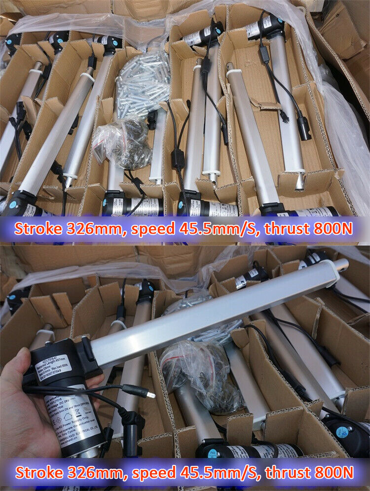 DC 29V 75W Push rod motors 12V24V 800N stroke 326mm massage bed chair 45.5mm/s
