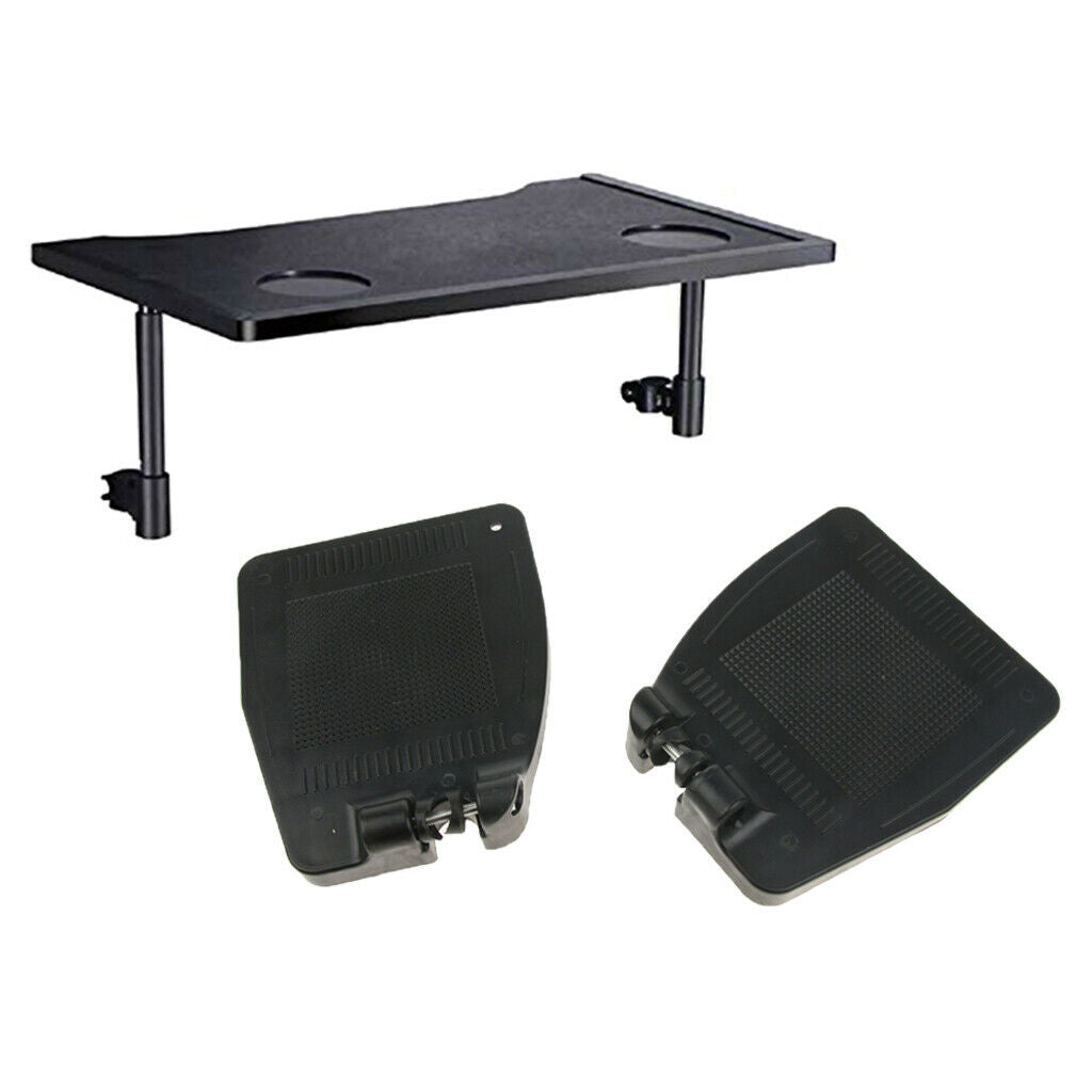 Wheelchair Tray Table with Two Cup Holders+Wheelchair Footrests for Disabled