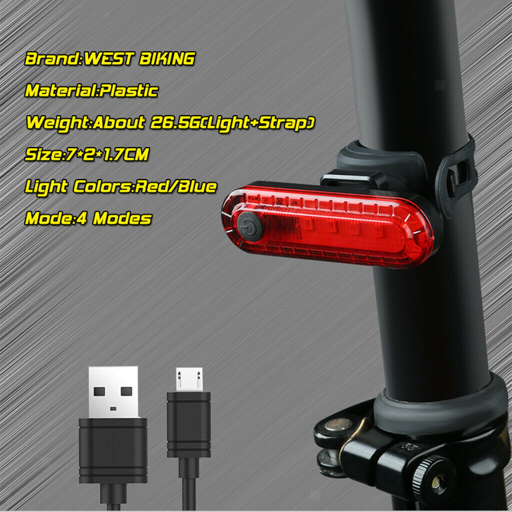Set of 2 Portable Bike Flashlight Powerful Night Cycling Safety Alarm Torch