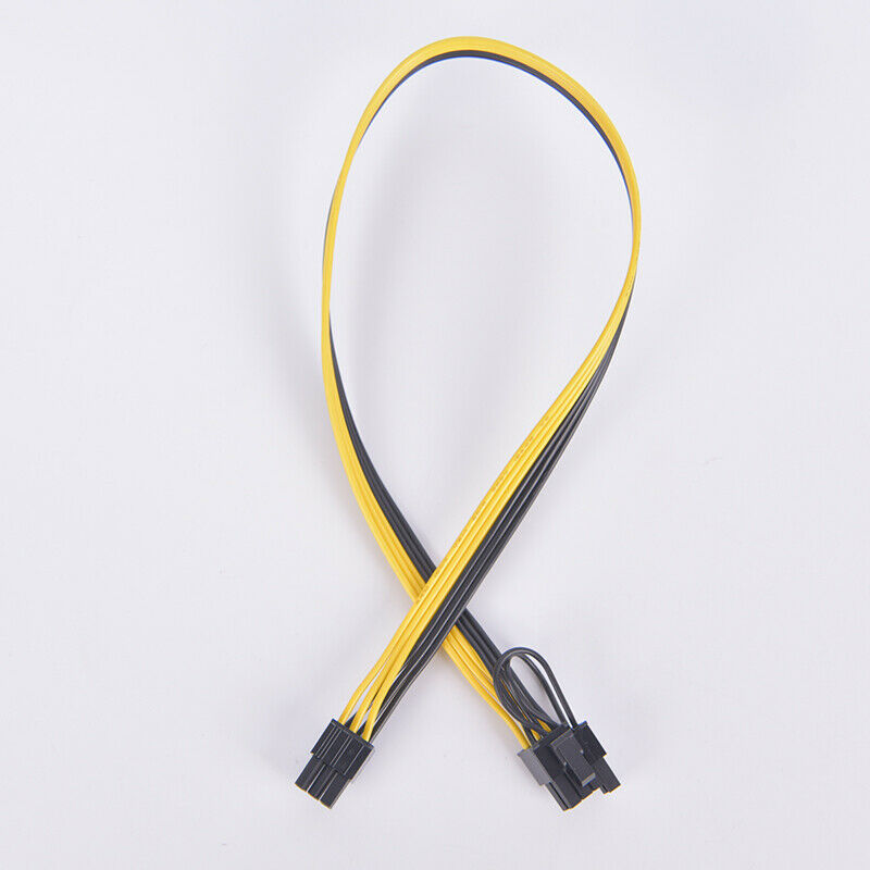 PCI-E 6-Pin Female To Dual 8-Pin 6+2 Pin Male Video Card Power Adapter Ca.l8