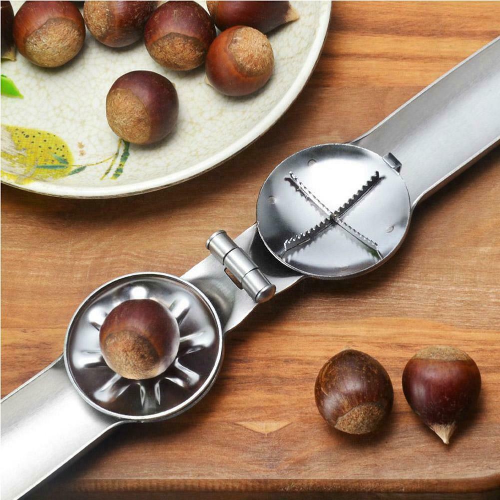 Stainless Steel Chestnut Clip Nut Opener Cracker Sheller Walnut Plier Tools @