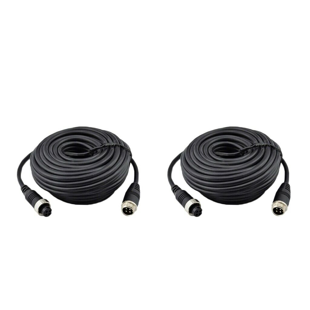 2pcs Backup Camera Video Extension Cable for Car Vehicle  Backup Camera Monitor