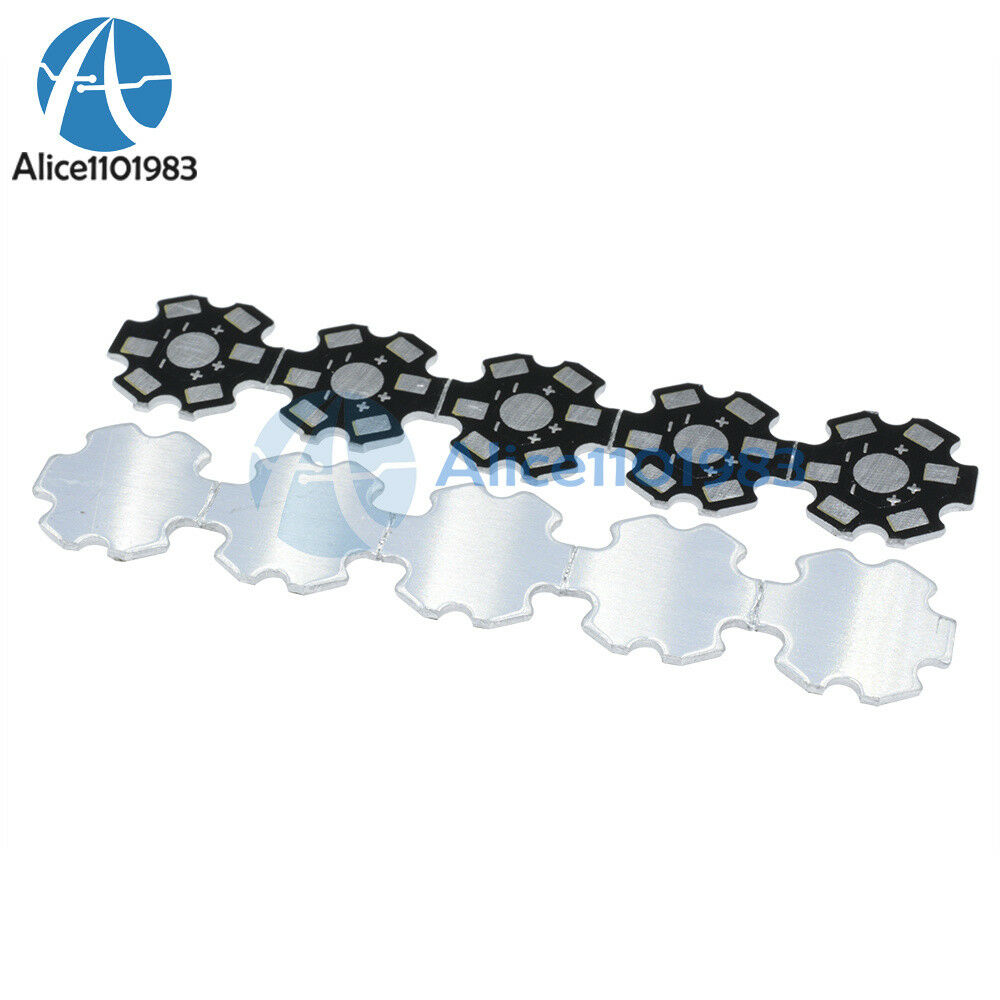 20PCS 20MM 1W 3W 5W high Power LED Universal Aluminum Plate Heat Sink  Black