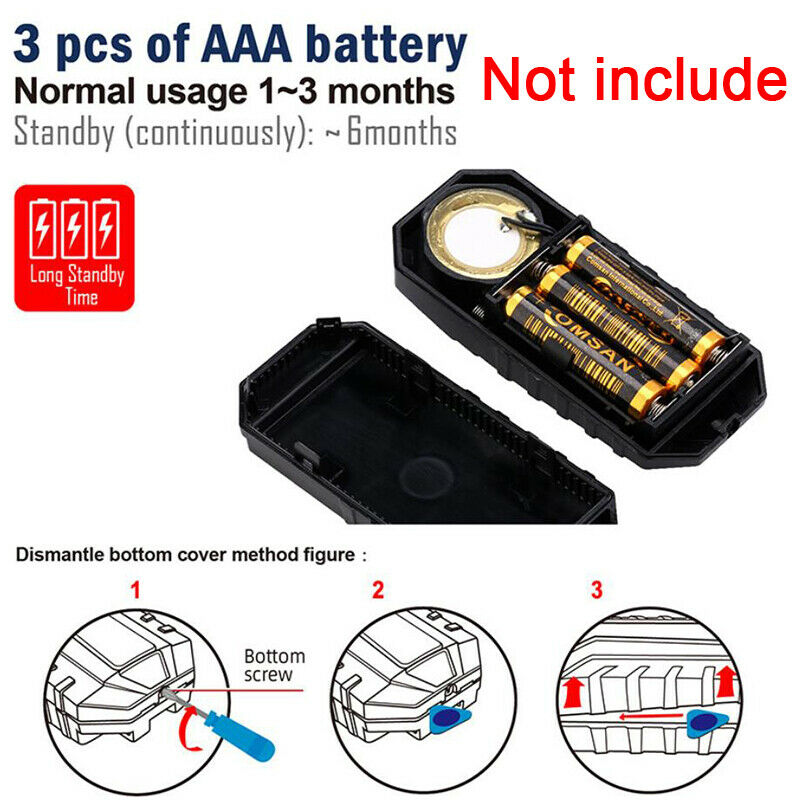 113dB Wireless Bicycle Anti-theft Alarm Waterproof Remote Control Alarm Se Lt