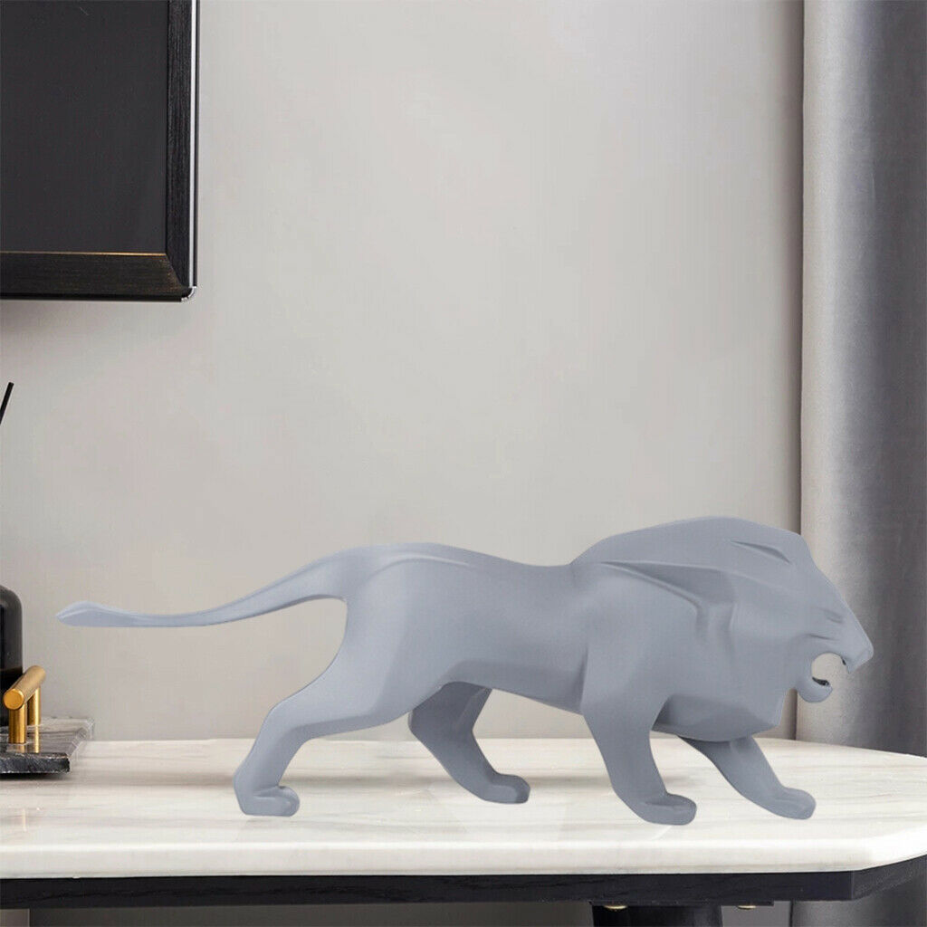Nordic Lion Statue Abstract Desktop Art Sculpture Shopwindow Decoration