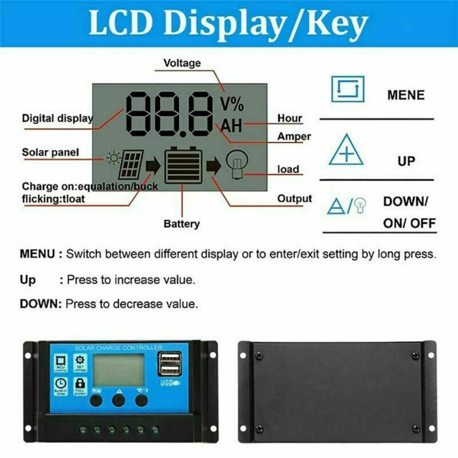 20W Solar Panel Battery Charger Camping Caravan Boat 12V Solar Panel