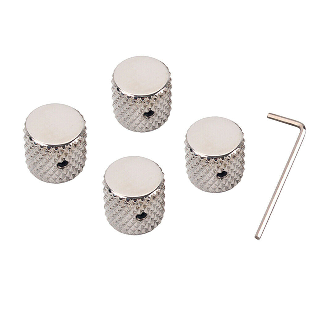 Guitar Tone Knob Alloy 20mm Dia for TL Guitars Instrumental Accs Kit Nickel