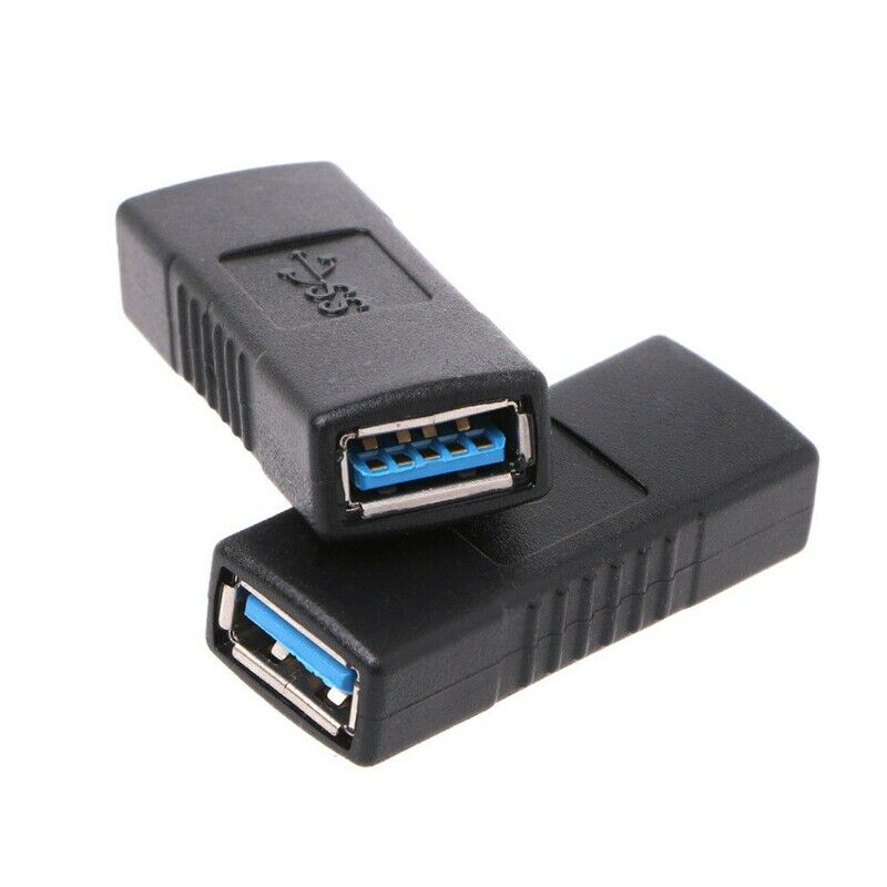 2Pcs Usb 3.0 Type A Female To Female Adapter Coupler Gender Changer Connector T8