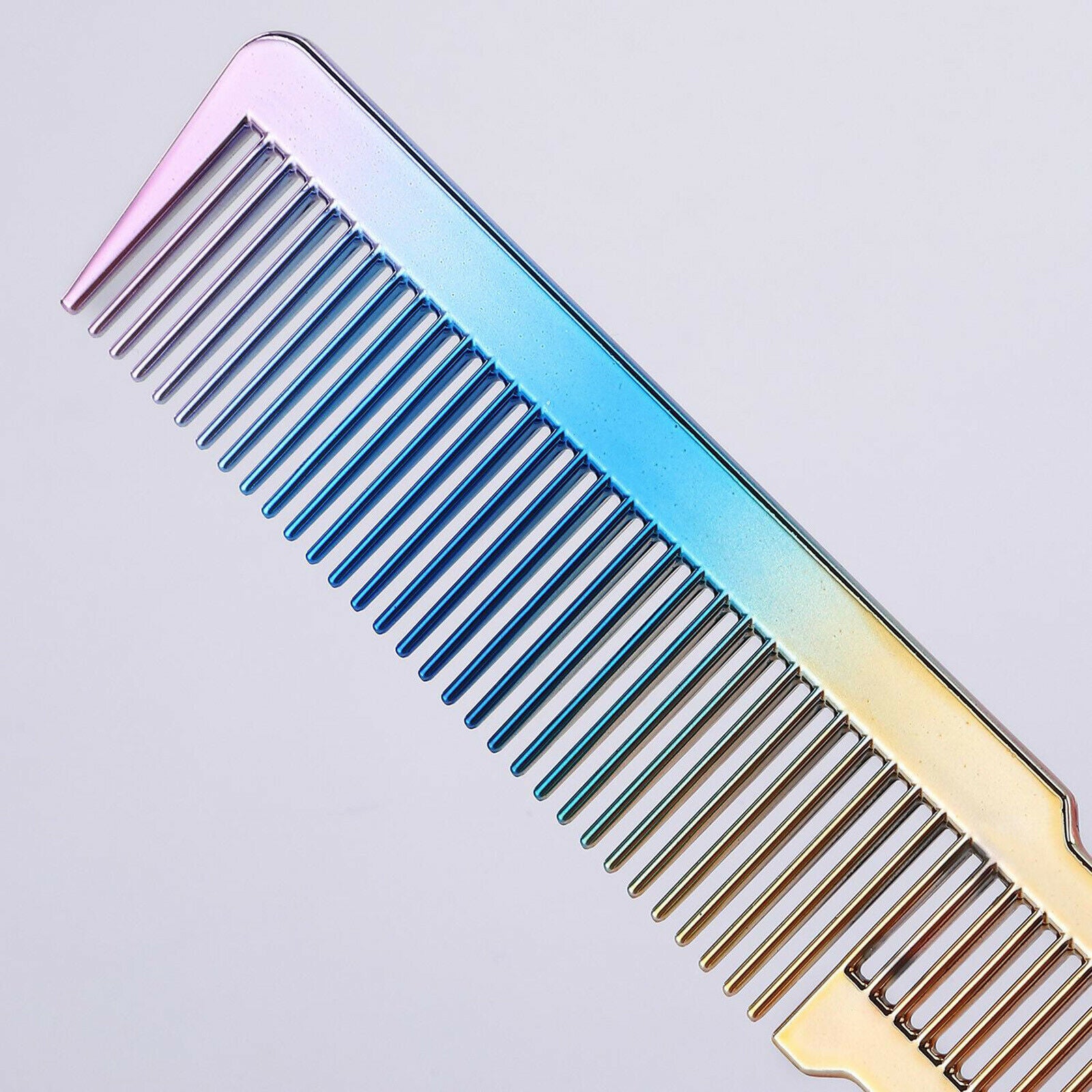 Electroplating Hair Cutting Comb Salon Hairdressing Comb Barber Comb Flat Top