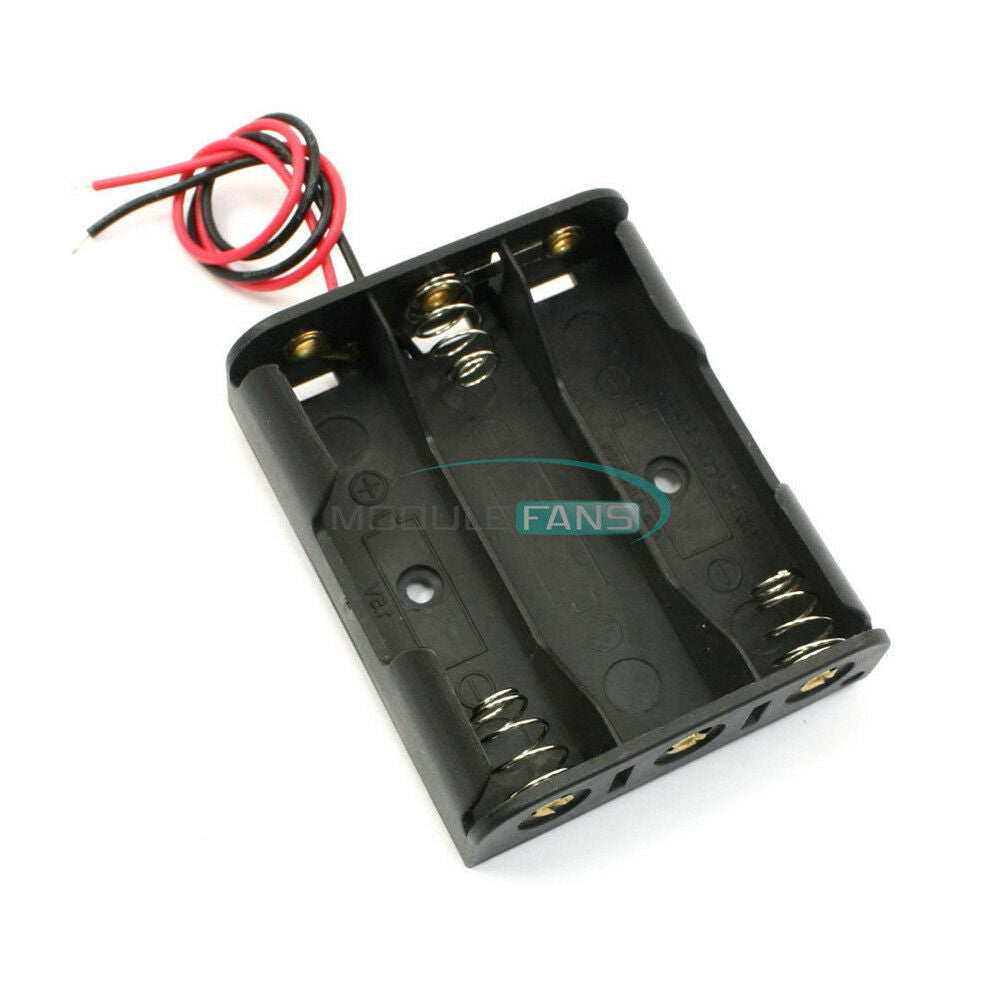 10PCS Plastic Case Battery Storage Holder Box with Wire Leads for 3 X AA 4.5V