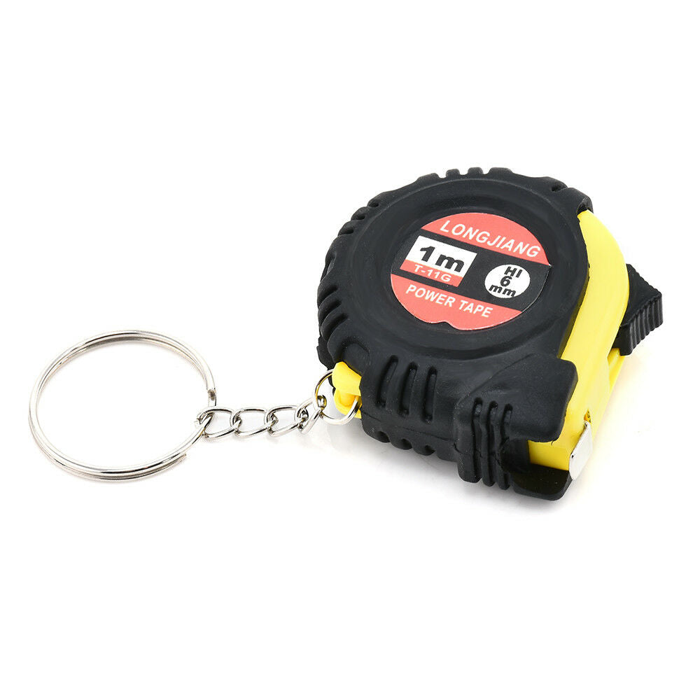 Portable Retractable Ruler Tape Measure Key Chain Pocket Size Metric 1m=3.28ft