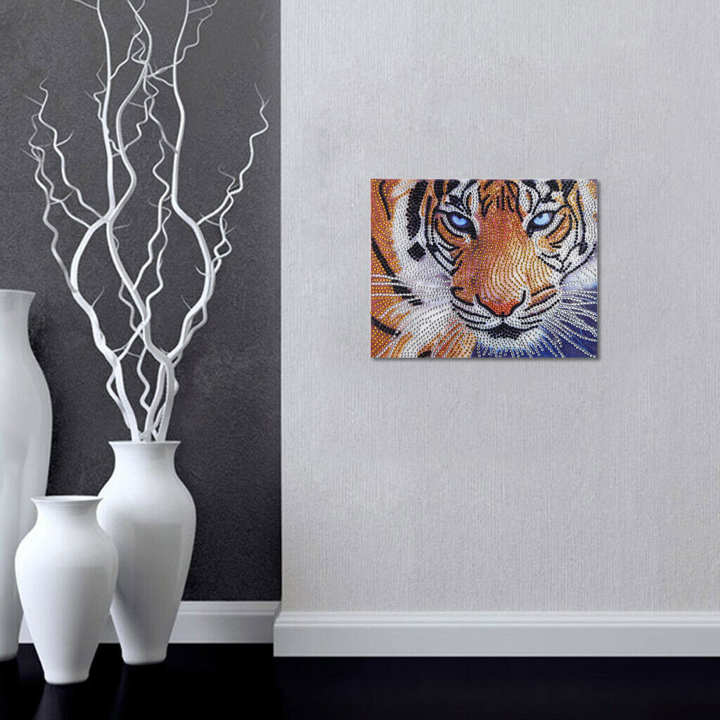 DIY 5D Diamond Painting , Tiger Crystal Rhinestone Embroidery Cross Stitch Arts